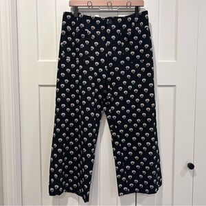 Anthropologie Maeve The Colette Cropped Wide-Leg Ponte Floral Pants 32